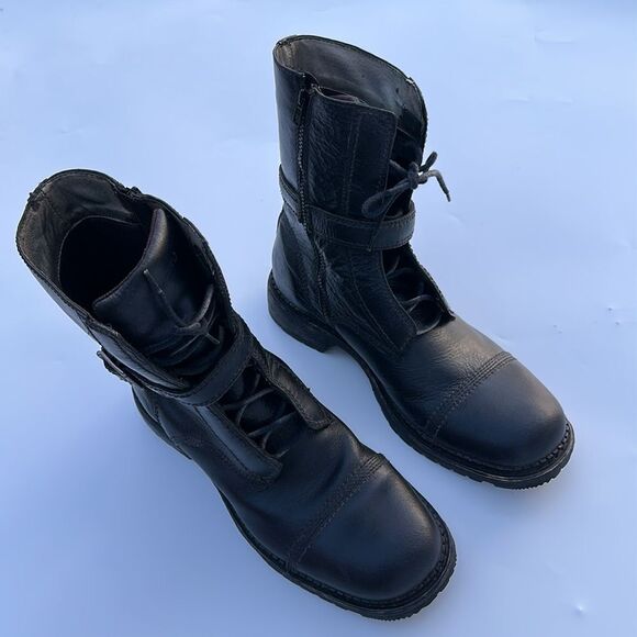 BED : STU COMBAT MOTO BOOTS style GANGSTER - Picture 4 of 12